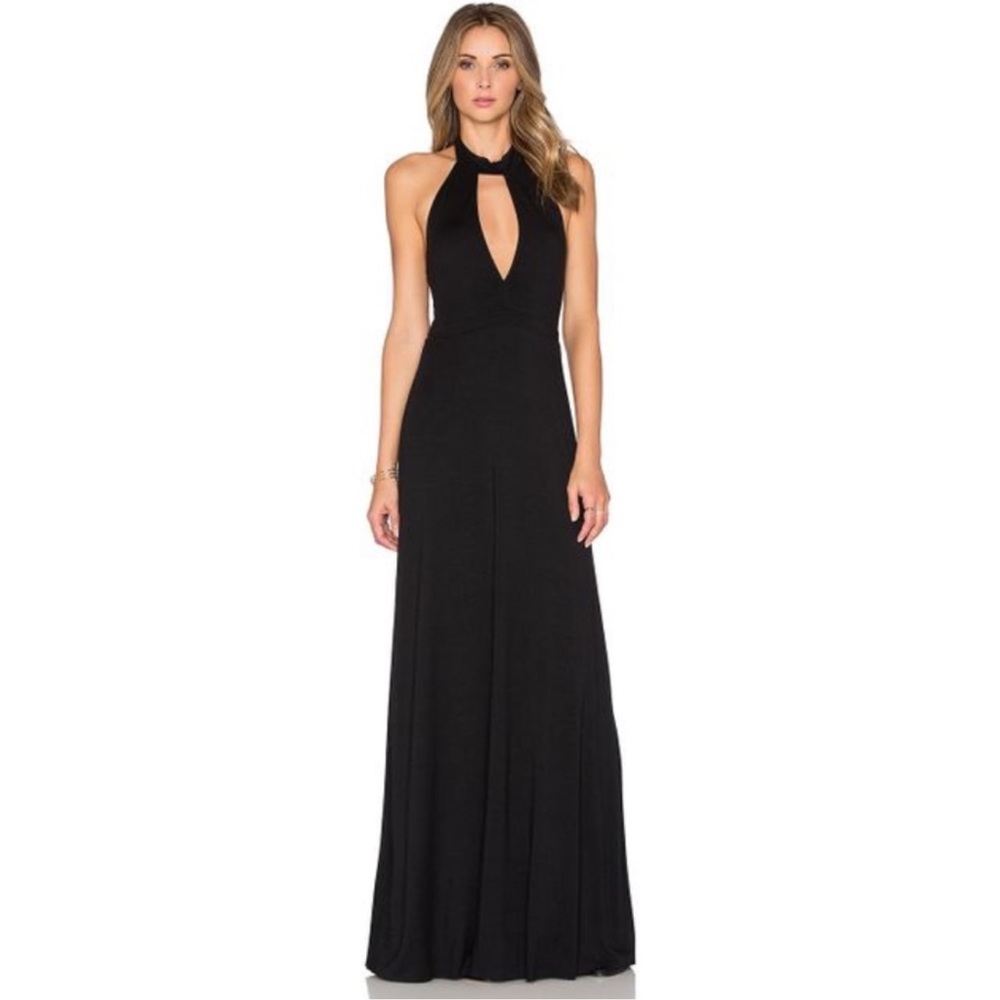 Rachel Pally Black Backless Halter Dress